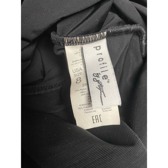 Gottex Profile black white rope weave back slimming one piece swim womens size 8 - Picture 6 of 7